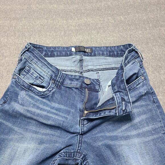 Kut from the Kloth Jeans Womens 12 Blue Stevie Straight Leg Slim Fit Denim Pant - Picture 4 of 9